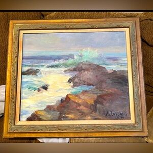 Vintage signed oil painting